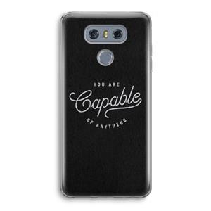 CaseCompany Capable: LG G6 Transparant Hoesje