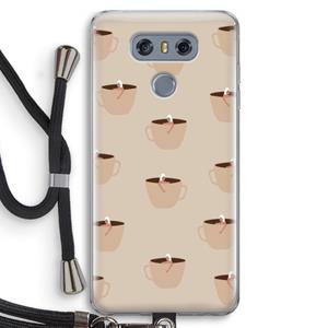 CaseCompany Morning coffee: LG G6 Transparant Hoesje met koord