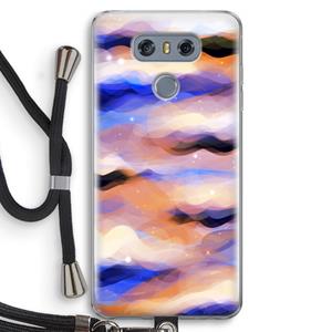 CaseCompany Donkere Wolken: LG G6 Transparant Hoesje met koord