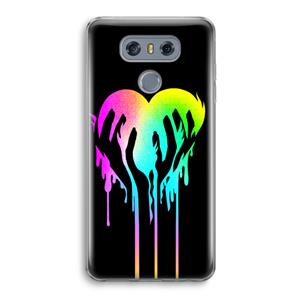 CaseCompany Hold My Heart: LG G6 Transparant Hoesje