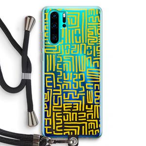 CaseCompany Majorelle Blue Print: Huawei P30 Pro Transparant Hoesje met koord
