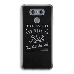 CaseCompany Risk loss: LG G6 Transparant Hoesje