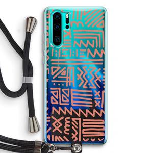 CaseCompany Marrakech Pink: Huawei P30 Pro Transparant Hoesje met koord