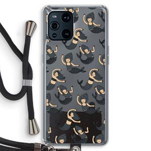 CaseCompany Zeemeermin: Oppo Find X3 Pro Transparant Hoesje met koord
