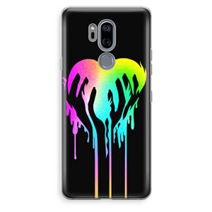 CaseCompany Hold My Heart: LG G7 Thinq Transparant Hoesje