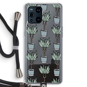 CaseCompany Boompje: Oppo Find X3 Pro Transparant Hoesje met koord