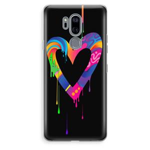 CaseCompany Melts My Heart: LG G7 Thinq Transparant Hoesje
