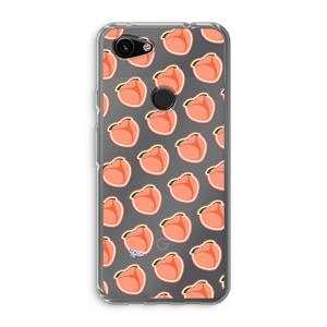 CaseCompany Just peachy: Google Pixel 3a Transparant Hoesje