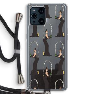 CaseCompany Pop Some Kim: Oppo Find X3 Pro Transparant Hoesje met koord