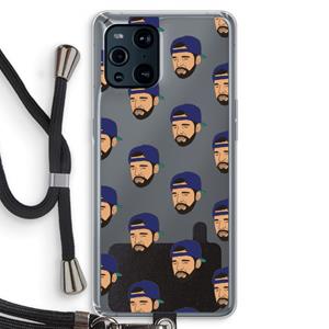 CaseCompany Drake Away: Oppo Find X3 Pro Transparant Hoesje met koord