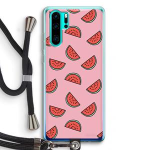 CaseCompany Watermeloen: Huawei P30 Pro Transparant Hoesje met koord