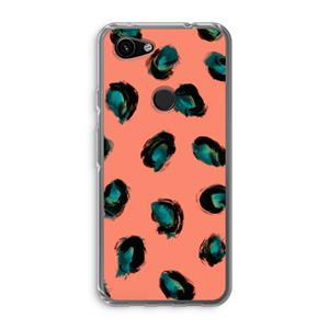 CaseCompany Pink Cheetah: Google Pixel 3a Transparant Hoesje