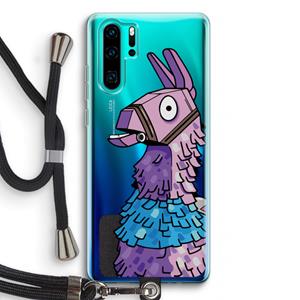 CaseCompany Lama: Huawei P30 Pro Transparant Hoesje met koord