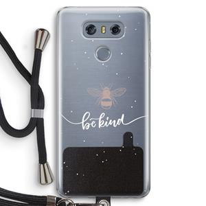 CaseCompany Be(e) kind: LG G6 Transparant Hoesje met koord