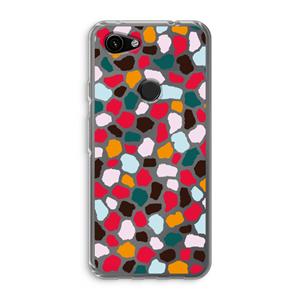 CaseCompany Colored Giraffe: Google Pixel 3a Transparant Hoesje