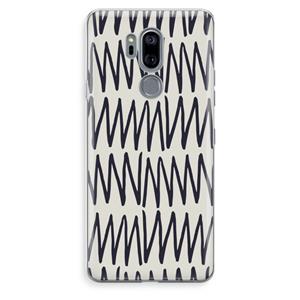 CaseCompany Marrakech Zigzag: LG G7 Thinq Transparant Hoesje