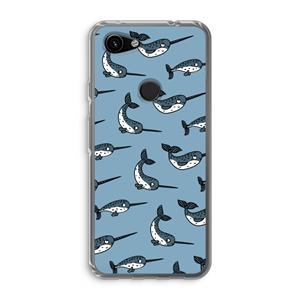 CaseCompany Narwhal: Google Pixel 3a Transparant Hoesje