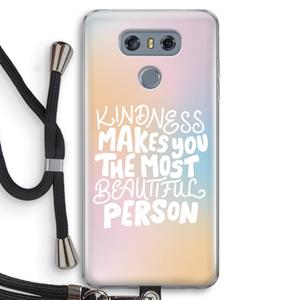 CaseCompany The prettiest: LG G6 Transparant Hoesje met koord