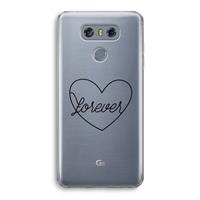 CaseCompany Forever heart black: LG G6 Transparant Hoesje
