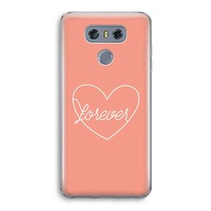 CaseCompany Forever heart: LG G6 Transparant Hoesje