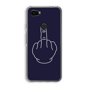 CaseCompany F**k U: Google Pixel 3a Transparant Hoesje