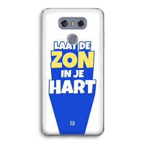CaseCompany Laat de zon in je hart: LG G6 Transparant Hoesje