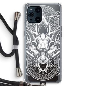 CaseCompany Oh Deer: Oppo Find X3 Pro Transparant Hoesje met koord