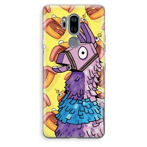 CaseCompany Loot Burger: LG G7 Thinq Transparant Hoesje