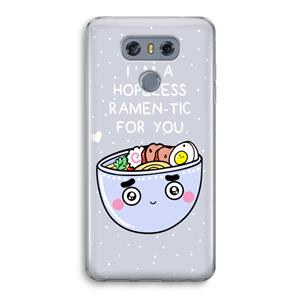 CaseCompany I'm A Hopeless Ramen-Tic For You: LG G6 Transparant Hoesje