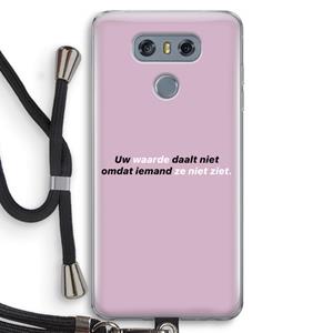 CaseCompany uw waarde daalt niet: LG G6 Transparant Hoesje met koord