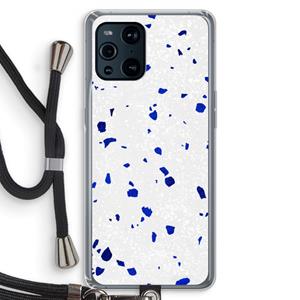 CaseCompany Terrazzo N°5: Oppo Find X3 Pro Transparant Hoesje met koord