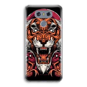 CaseCompany Tiger and Rattlesnakes: LG G6 Transparant Hoesje