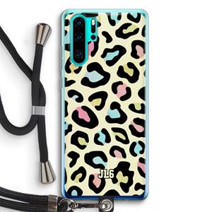 CaseCompany Leopard pattern: Huawei P30 Pro Transparant Hoesje met koord