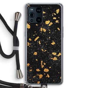 CaseCompany Terrazzo N°7: Oppo Find X3 Pro Transparant Hoesje met koord