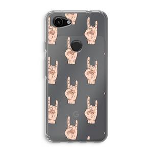 CaseCompany Rock: Google Pixel 3a Transparant Hoesje