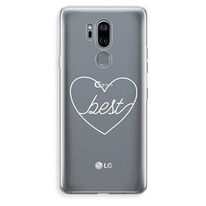 CaseCompany Best heart pastel: LG G7 Thinq Transparant Hoesje