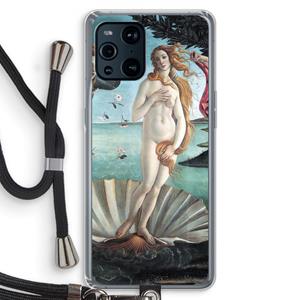 CaseCompany Birth Of Venus: Oppo Find X3 Pro Transparant Hoesje met koord