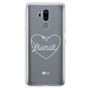 CaseCompany Friends heart pastel: LG G7 Thinq Transparant Hoesje