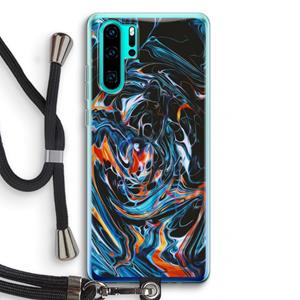CaseCompany Black Unicorn: Huawei P30 Pro Transparant Hoesje met koord