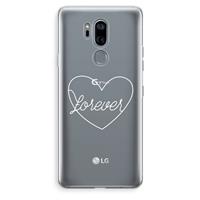 CaseCompany Forever heart pastel: LG G7 Thinq Transparant Hoesje