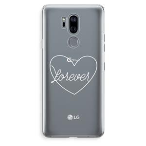 CaseCompany Forever heart pastel: LG G7 Thinq Transparant Hoesje