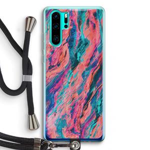 CaseCompany Electric Times: Huawei P30 Pro Transparant Hoesje met koord