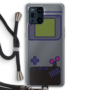 CaseCompany Game On: Oppo Find X3 Pro Transparant Hoesje met koord