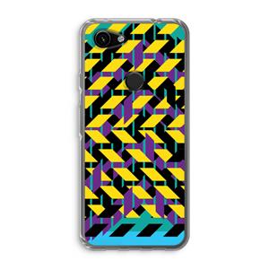 CaseCompany Skew Bee 3: Google Pixel 3a Transparant Hoesje