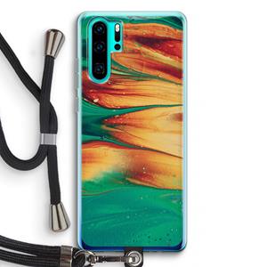 CaseCompany Green Inferno: Huawei P30 Pro Transparant Hoesje met koord