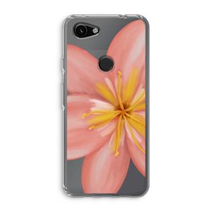 CaseCompany Pink Ellila Flower: Google Pixel 3a Transparant Hoesje