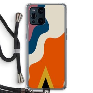 CaseCompany Noor A: Oppo Find X3 Pro Transparant Hoesje met koord