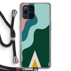 CaseCompany Noor B: Oppo Find X3 Pro Transparant Hoesje met koord