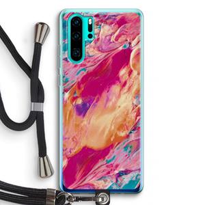 CaseCompany Pastel Echoes: Huawei P30 Pro Transparant Hoesje met koord