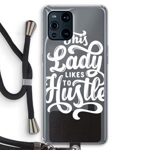CaseCompany Hustle Lady: Oppo Find X3 Pro Transparant Hoesje met koord